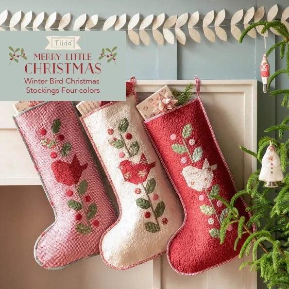 Tilda Merry Little Christmas Winter Birds Christmas Stocking Pattern (Free Digital PDF Download)