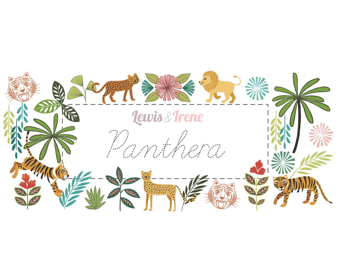 Lewis & Irene Panthera Fabric Collection Little Big Cats on Pink Premium 100% Cotton Quilt Shop Quality Fabrics