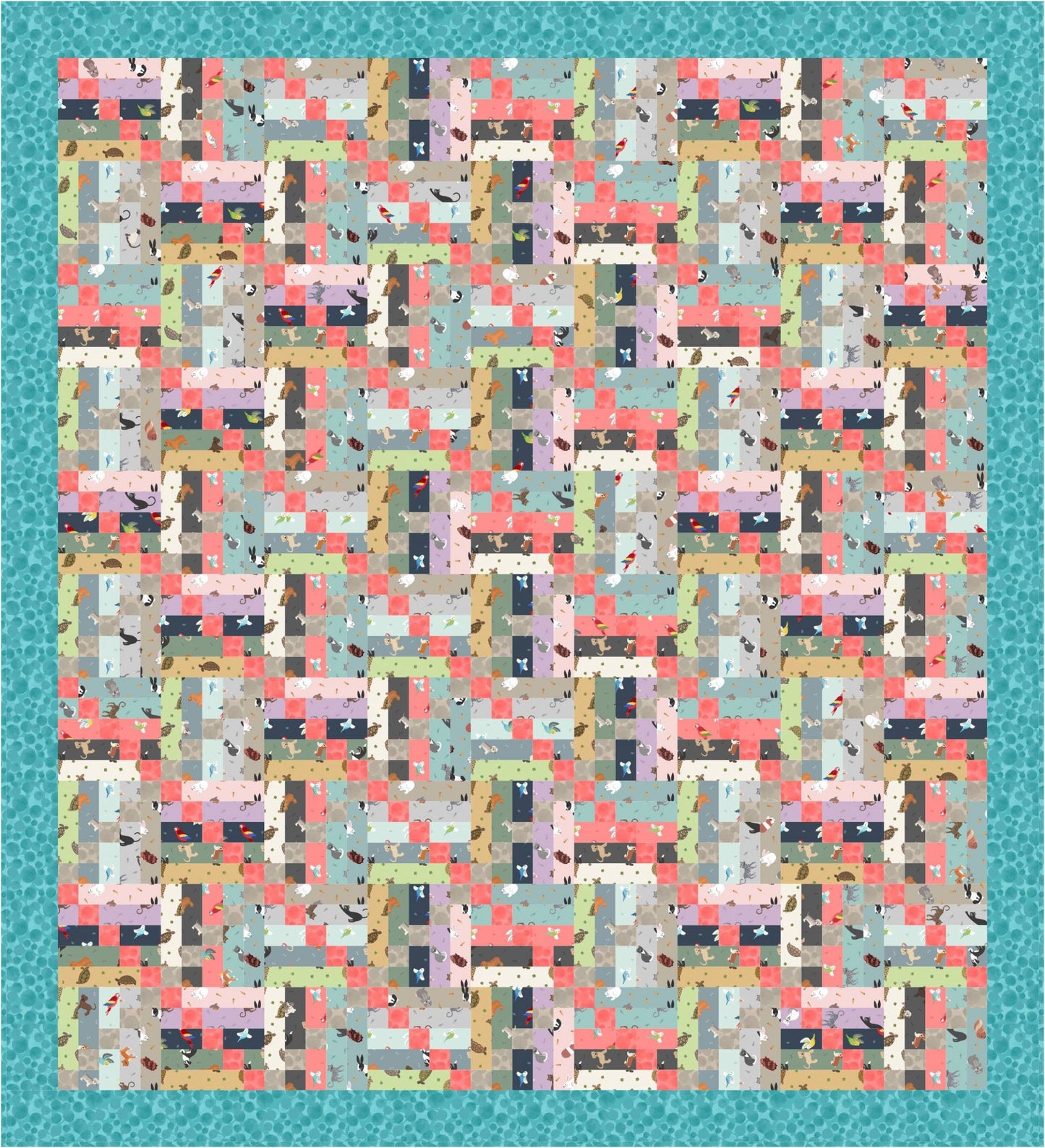 Lewis & Irene Small Things Pets Fabric Collection Quilt Kit #2 Finished Size: 50”x55” Premium 100% Cotton Quilt Shop Quality Fabrics