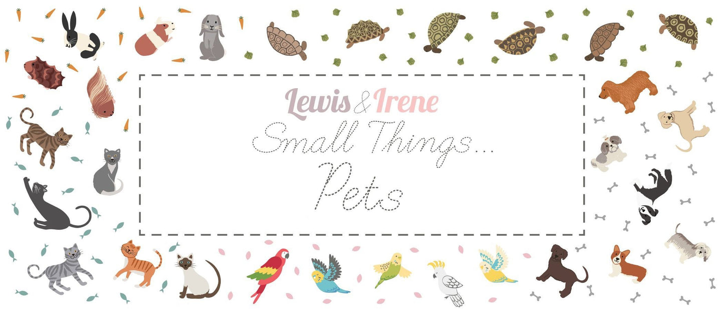 Lewis & Irene Small Things Pets Fabric Collection Quilt Kit #2 Finished Size: 50”x55” Premium 100% Cotton Quilt Shop Quality Fabrics