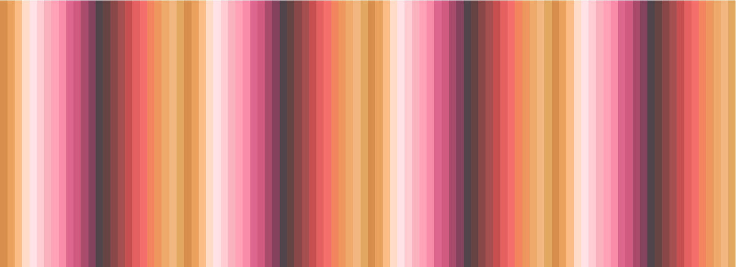 Lewis & Irene Rainbows Fabric Collection Digital Print Ochre/Multi Stripe Ombré Rainbows Premium 100% Cotton Quilt Shop Quality Fabrics