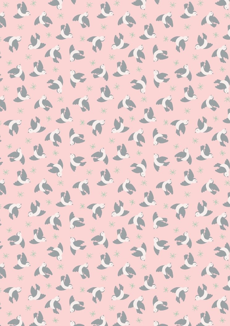 RETIRED! Lewis & Irene Oh Darling! Fabric Collection Flying Bluebirds on Rose Premium 100% Cotton Quilt Shop Quality Fabrics