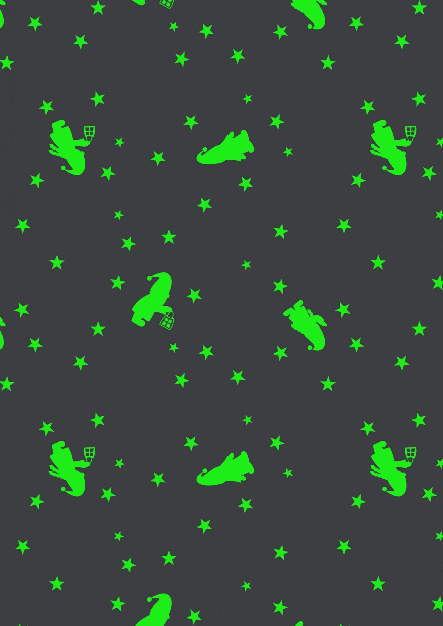 Lewis & Irene Hygge Glow Fabric Collection Glowing Mini Tomte on Charcoal C73.3