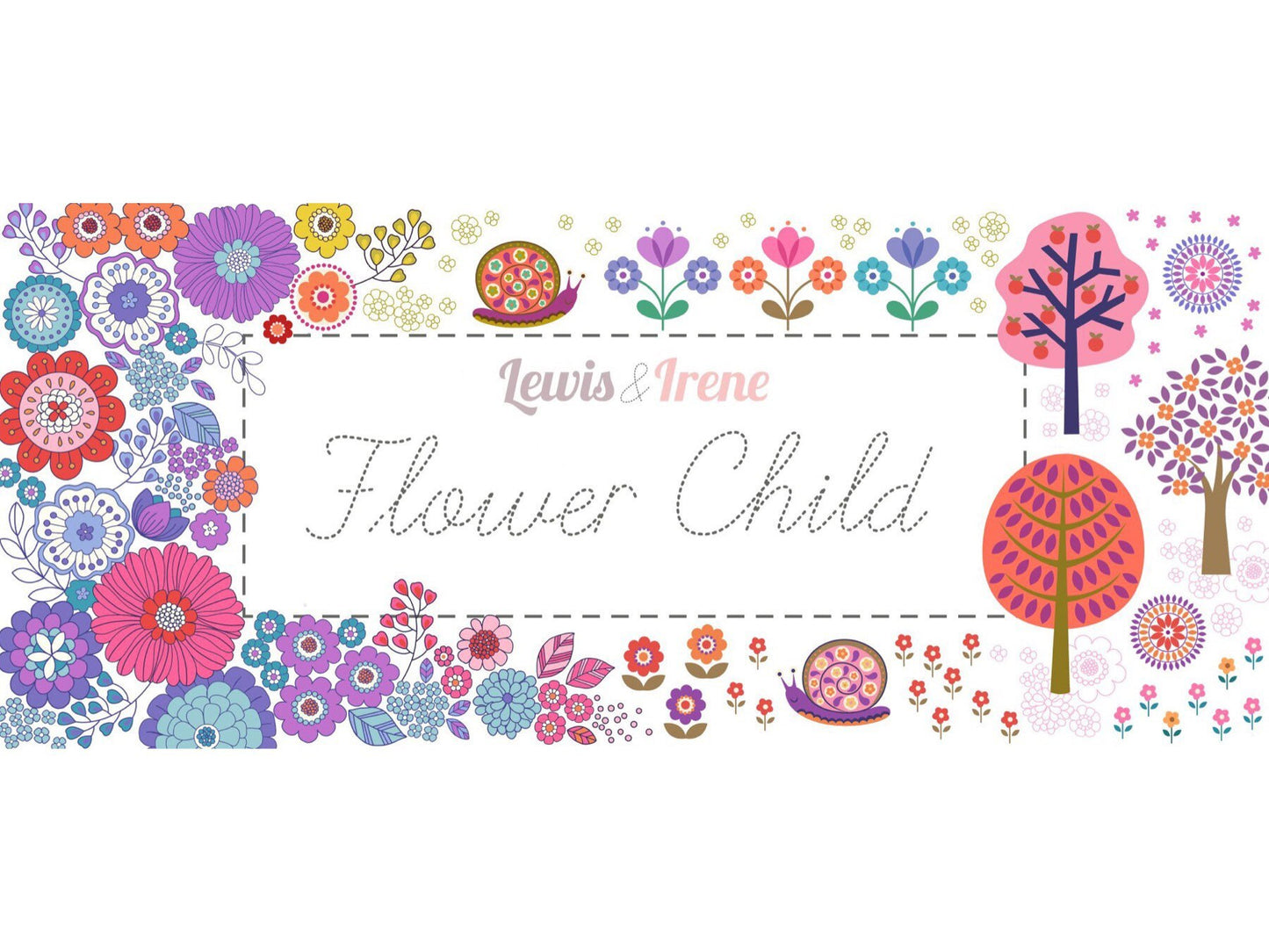 Lewis & Irene Flower Child Fabric Collection Fab Floral Circles on Yellow A438.1