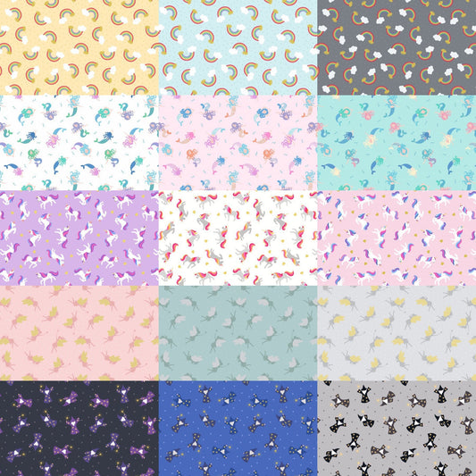 Lewis & Irene Small Things Mystical and Magical Fabric Collection Gold Metallic Fairies on Pink Premium 100% Cotton Fabrics