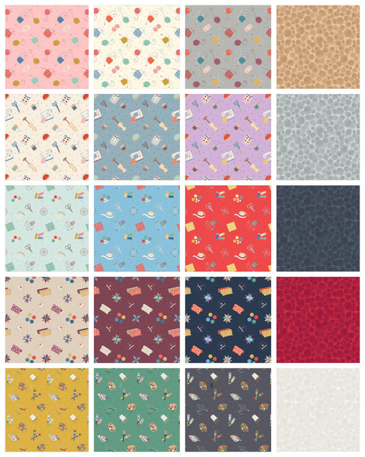 LAST BOLT! Lewis & Irene Small Things Crafts Fabric Collection Painting on Yellow Premium 100% Cotton Quilt Shop Quality Fabrics