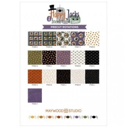 Maywood Studio Happy Jacks & Friends Flannel Fabric Collection Candy Corn on Cream MASF9402-E