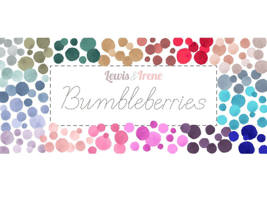 Lewis & Irene Bumbleberries Blenders Fabric Collection Milk Chocolate BB298