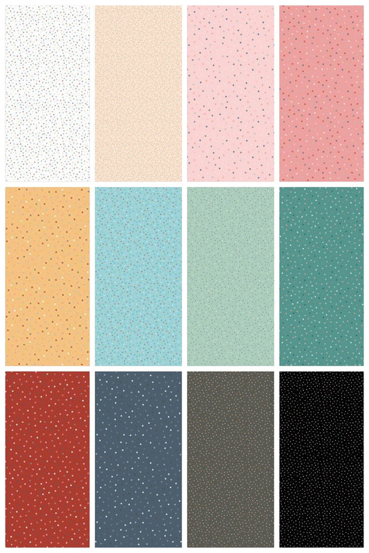 Poppie Cotton Country Confetti Blenders Fabric Collection Country Confetti on Weathered Wood - DK Gray Authentic Premium 100% Cotton CC20187