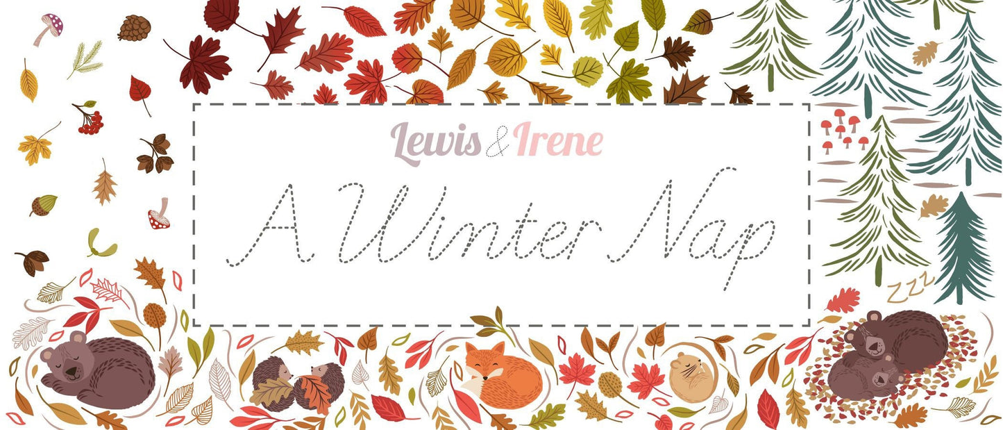 Lewis & Irene A Winter Nap Fabric Collection Quilt Kit #3 Finished Size 48”x48”