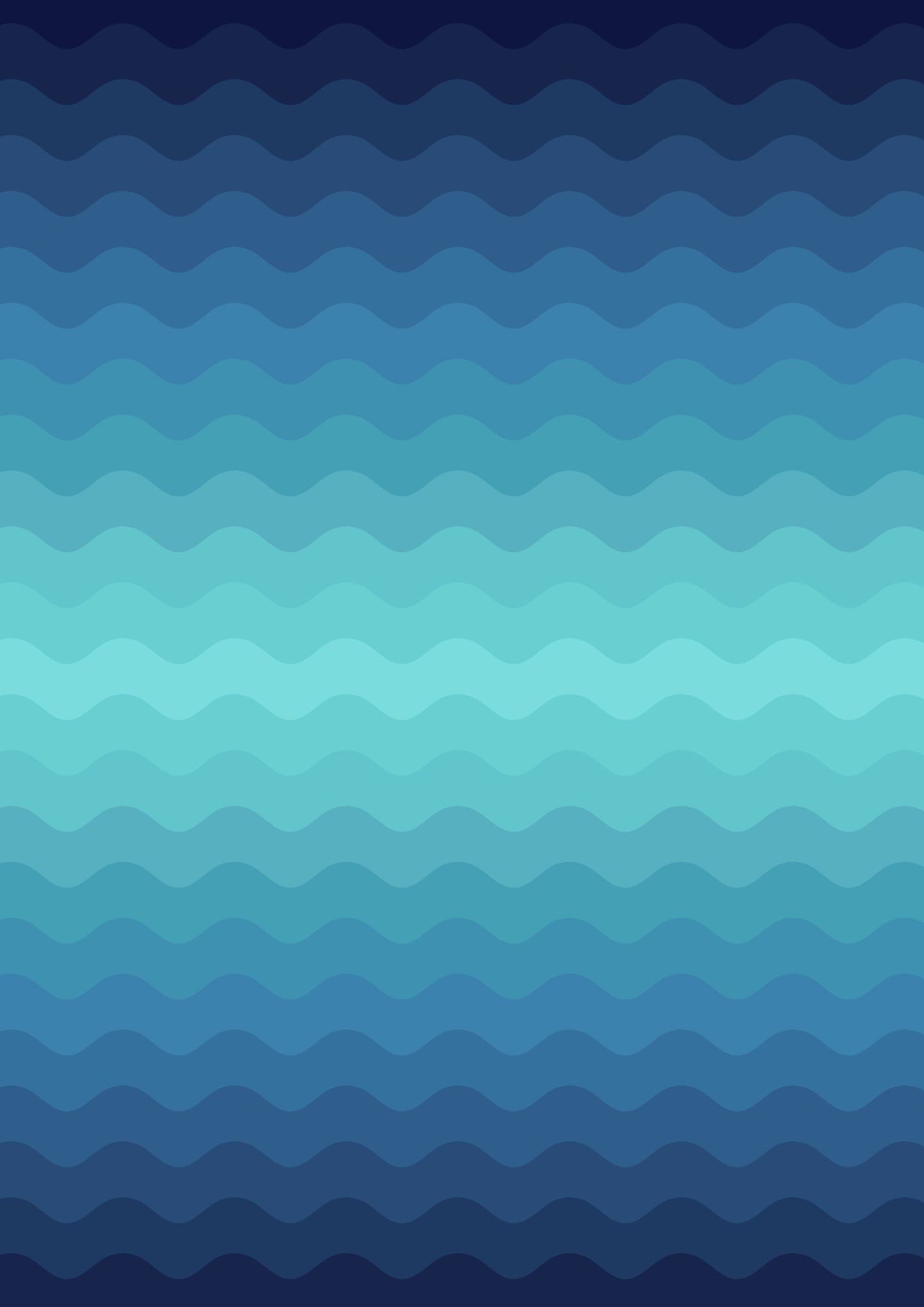 Lewis & Irene Moontide Fabric Collection Digital Print Ombre Waves on Green Premium 100% Cotton Quilt Shop Quality Fabrics