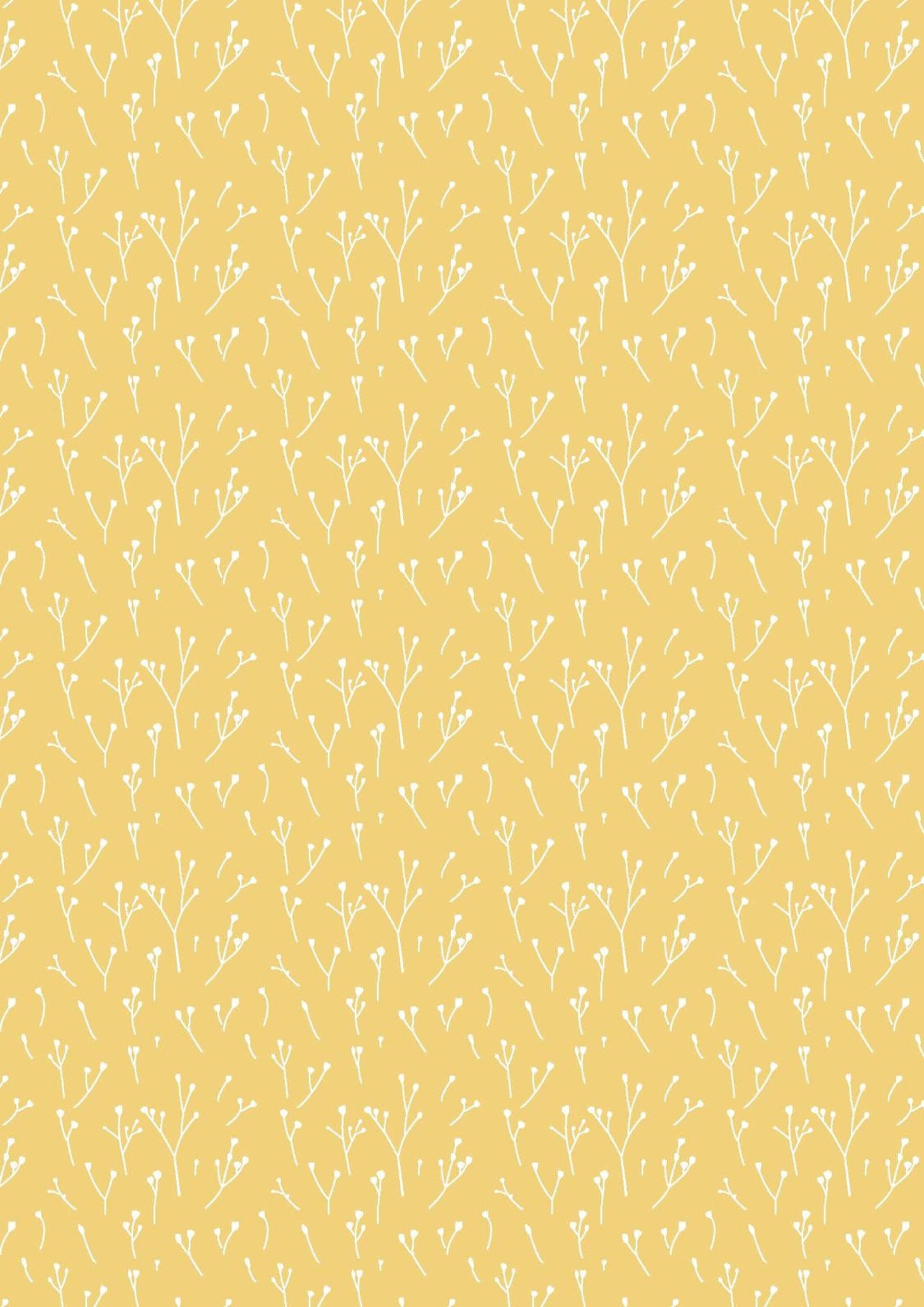 Lewis & Irene Heart of Summer Fabric Collection Scattered Seeds on Mustard Yellow Premium 100% Cotton Quilt Shop Quality Fabrics
