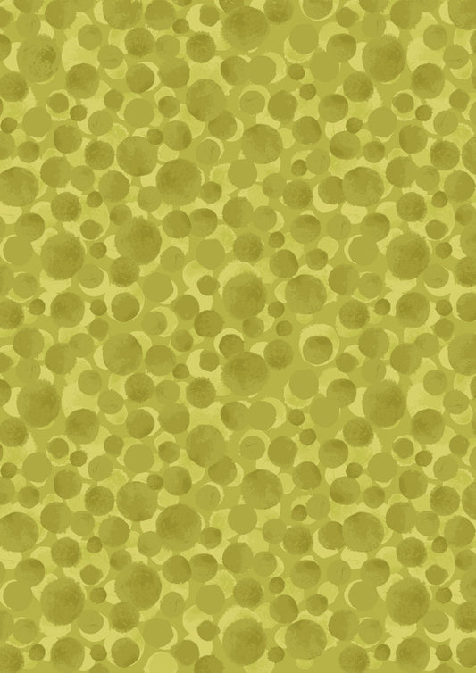 LAST BOLT! Lewis & Irene Bumbleberries Blenders Golden Green BB292 Premium 100% Cotton Quilt Shop Quality Fabrics