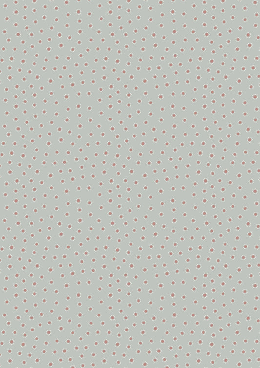 LAST BOLT! Lewis & Irene Hannah’s Flowers Fabric Collection Dotty Dots on Grey Premium 100% Cotton Quilt Shop Quality Fabrics