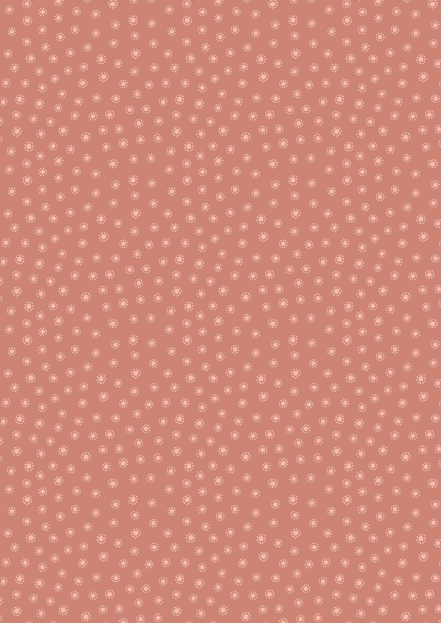 LAST BOLT! Lewis & Irene Hannah’s Flowers Fabric Collection Dotty Dots on Soft Terracotta Premium 100% Cotton Quilt Shop Quality Fabrics