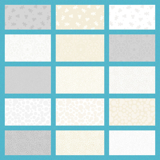 Lewis & Irene Tiny Tonals Fabric Collection Deconstructed Bumbleberries Cream on Dark Cream Premium 100% Cotton Quilt Shop Quality Fabrics