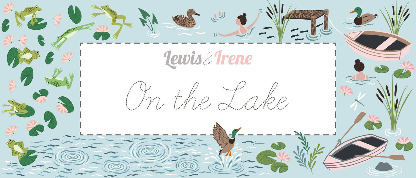 Lewis & Irene On The Lake Fabric Collection Dragonfly on Cream Authentic Premium 100% Cotton Quilt Shop Quality Fabrics