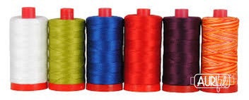 Aurifil The Shibaguyz Fab Sashiko Essentials 6 Large Spool Thread Set 12WT (Large Spool 356YDS)
