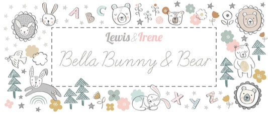 Lewis & Irene Bella Bunny and Bear Fabric Collection 20 Piece Fat Quarter Bundle