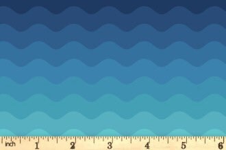 Lewis & Irene Moontide Fabric Collection Digital Print Ombre Waves on Green Premium 100% Cotton Quilt Shop Quality Fabrics