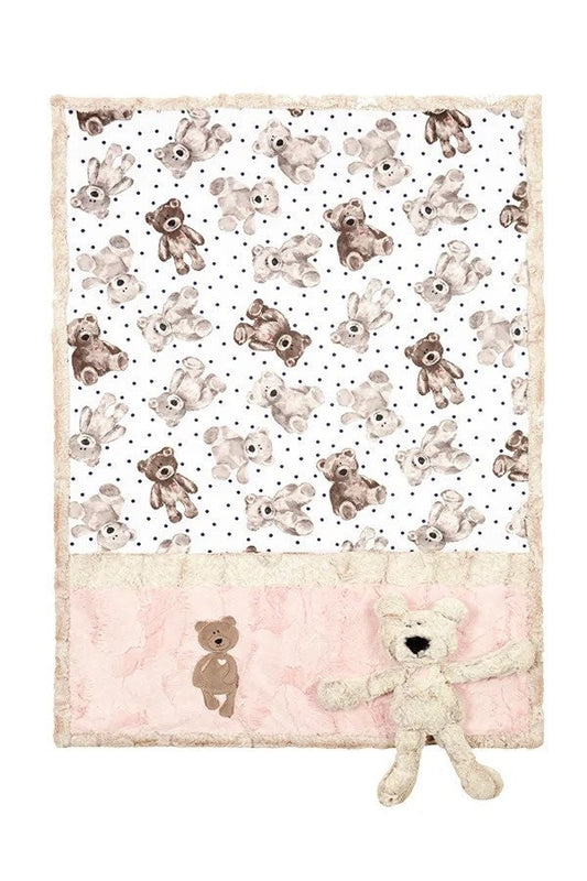 Shannon Fabrics Kimberbell Cuddle Buddies Kimber Bear Cuddle Minky Kit Finished Size: Blanket 43"x29" and Kimber Bear 12"