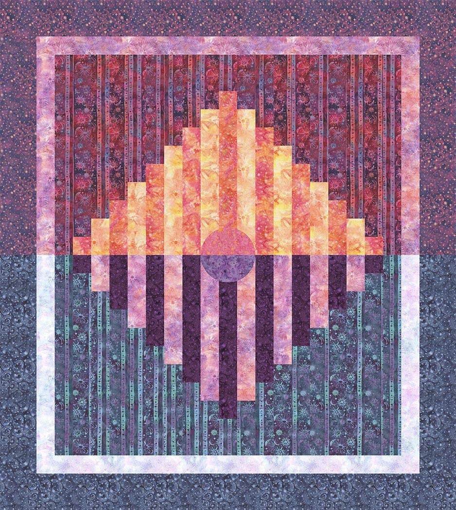 The Whimsical Workshop Sunrise, Sunset Quilt Pattern Finished Size: 62.5"x70"