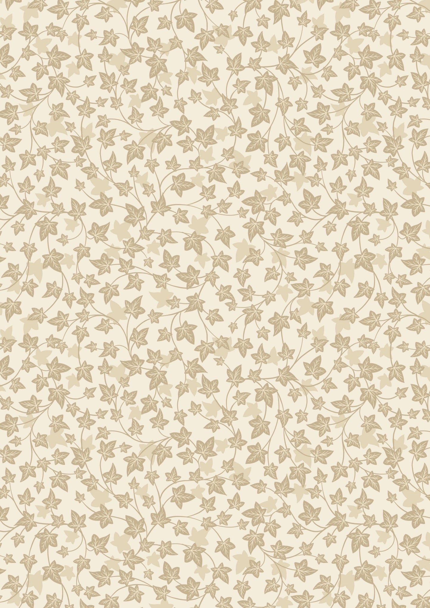 Lewis & Irene Evergreen Fabric Collection Ivy on Cream Premium 100% Cotton Quilt Shop Quality Fabrics