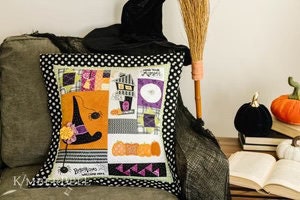 Kimberbell Home Is Where The Haunt Is Pillow Fabric & Embellishment Kit (Optional Pillow Insert Sold Separately)