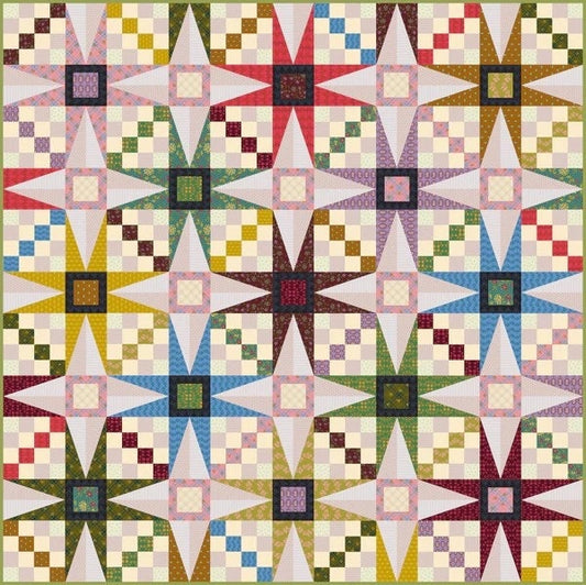 Sew Kind of Wonderful Solarium Quilt Pattern Finished Size 84"x84"