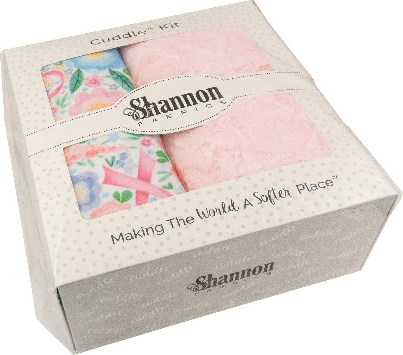 LAST ONE! Shannon Fabrics Sew Simple Fearless Breast Cancer Awareness Cuddle Minky Kit Finished Size: 58"x58"