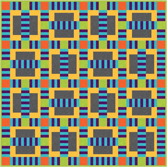 Gourmet Quilter Boxed In Quilt Pattern Finished Size: 59"x59"