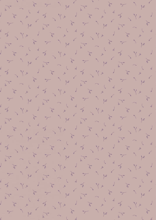 Lewis & Irene Meadowside Fabric Collection Seeds of Solitude on Light Purple Taupe Premium 100% Cotton Quilt Shop Quality Fabrics