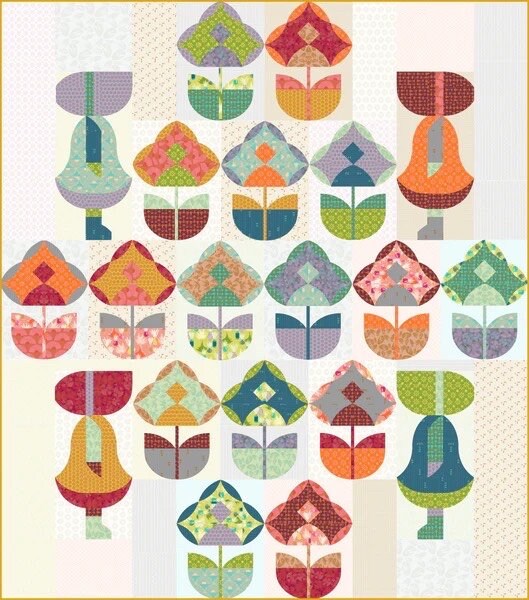 Sew Kind of Wonderful Boho Holly Quilt Pattern Finished Size: 60"x68"