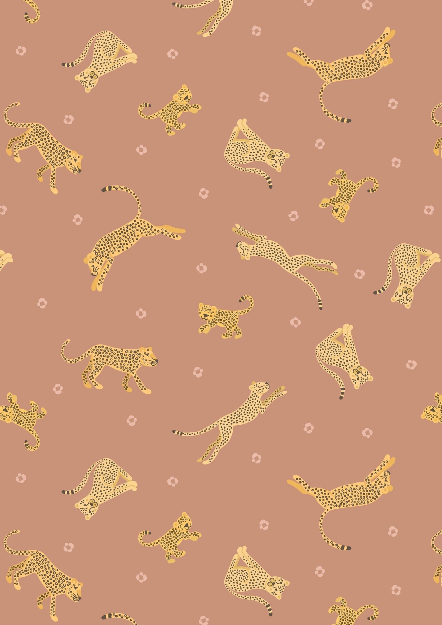 Lewis & Irene Small Things Wild Animals Fabric Collection Leopards and Cheetahs on Tan Premium 100% Cotton Fabrics