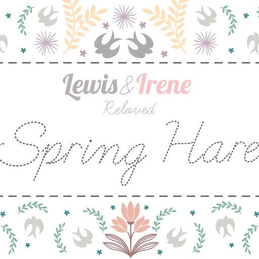 Lewis & Irene Spring Hare Reloved Fabric Collection Small Hares on Light Terracotta A728.1