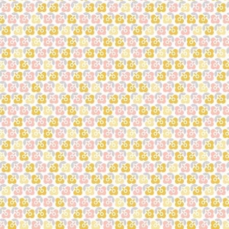 Maywood Studio Kimberbell Vintage Flora Fabric Collection Lucky Flower on Yellow Premium 100% Cotton Quilt Shop Quality Fabrics