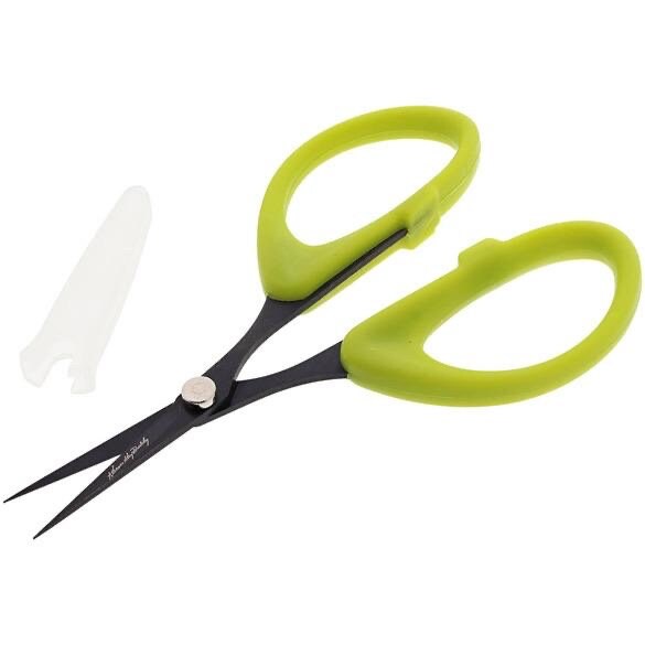 Karen Kay Buckley's Perfect Scissors Micro-Serrated Lime Green Small 4" Scissors with Plastic Sheath
