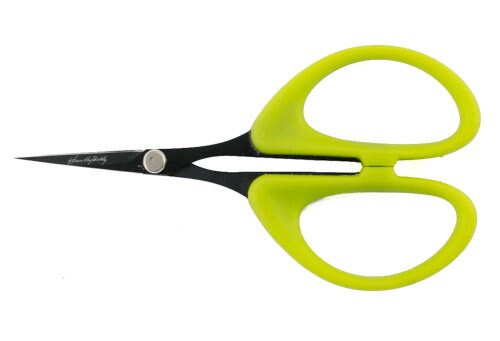 Karen Kay Buckley's Perfect Scissors Micro-Serrated Lime Green Small 4" Scissors with Plastic Sheath