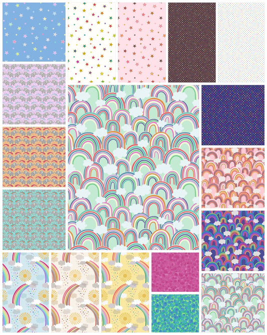 Lewis & Irene Rainbows Collection Quilt Kit #1 Finished Size: 54”x61.5” Premium 100% Cotton Quilt Shop Quality Fabrics