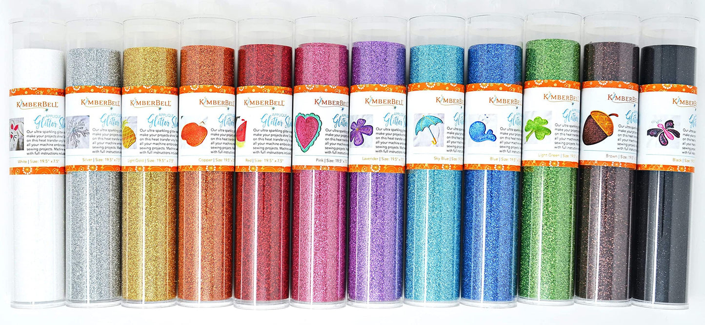 Kimberbell Kimberbellishments 19.5”x7.5” Applique Glitter Sheet - Blue