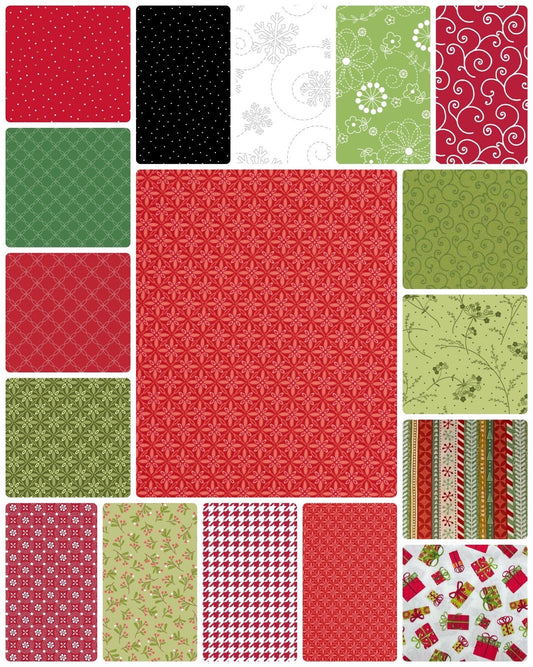 LAST ONE!! Kimberbell Deck The Halls Bench Pillow Collection Fabric & Embellishment Kit (Backing Included)