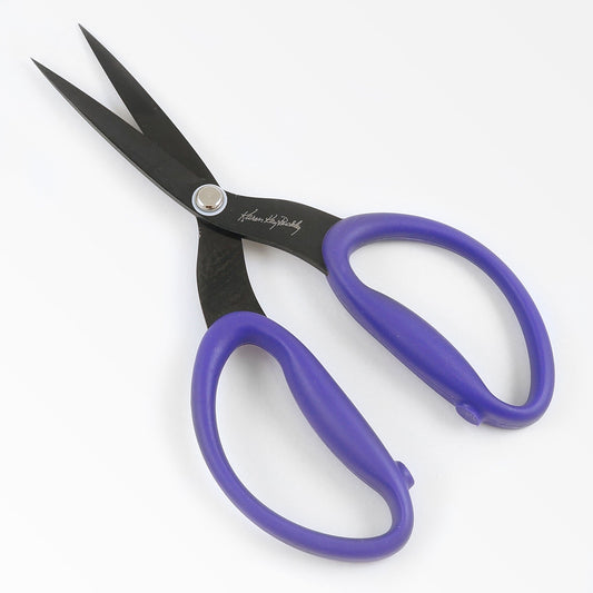 Karen Kay Buckley's Perfect Scissors Micro-Serrated Purple Large 7.5" Scissors with Plastic Sheath