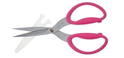 Karen Kay Buckley's Perfect Scissors Smooth Blade Pink 7.5" Multi-Purpose Scissors with Plastic Sheath