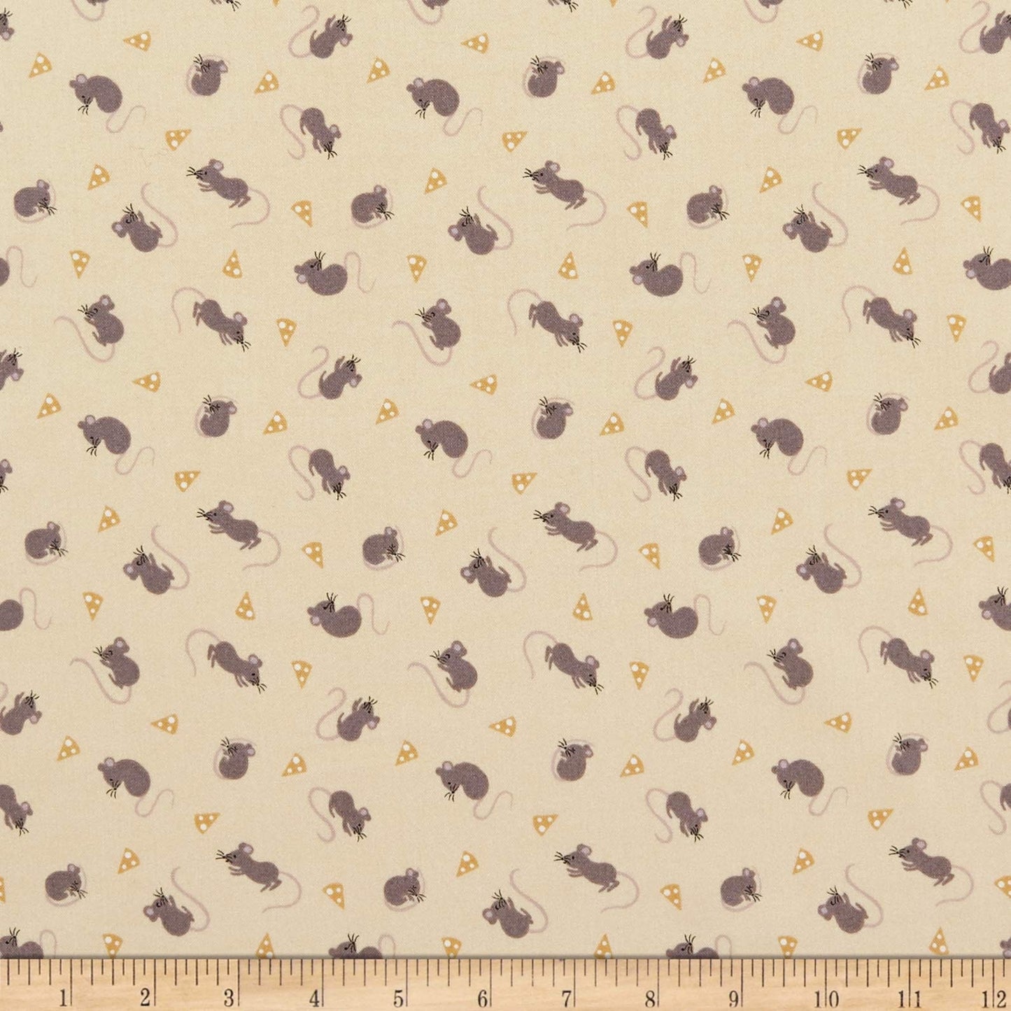 Lewis & Irene Small Things Country Creatures Fabric Collection Mice on Cream Authentic Premium 100% Cotton Quilt Shop Quality Fabrics
