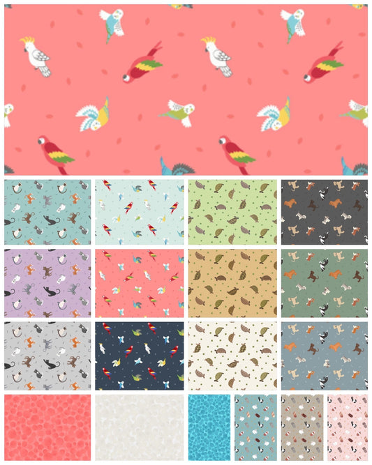 Lewis & Irene Small Things Pets Fabric Collection Quilt Kit #2 Finished Size: 50”x55” Premium 100% Cotton Quilt Shop Quality Fabrics