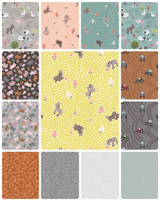 Lewis & Irene Piggy Tails Fabric Collection Piggy Tails Playmat Kit #2 Finished Size 42”x42” Premium 100% Cotton Fabrics