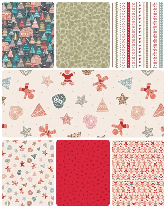 Lewis & Irene Gingerbread Season Fabric Collection Table Runner Kit #3 Finished Size 16”x34”