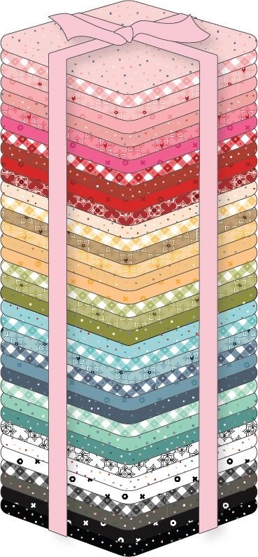 LAST ONE!! Poppie Cotton Rainbow Barns Quilt Kit Featuring Poppie Cotton Farmhouse Favorites Fabrics Finished Size: 74"x81"