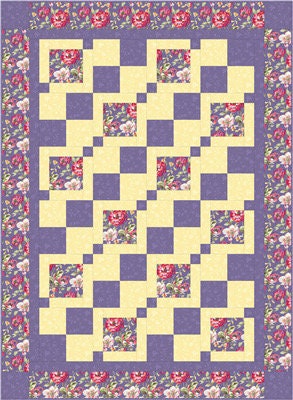 Fabric Cafe Urban Chic Quilt Pattern Finished Size: 43"x59"