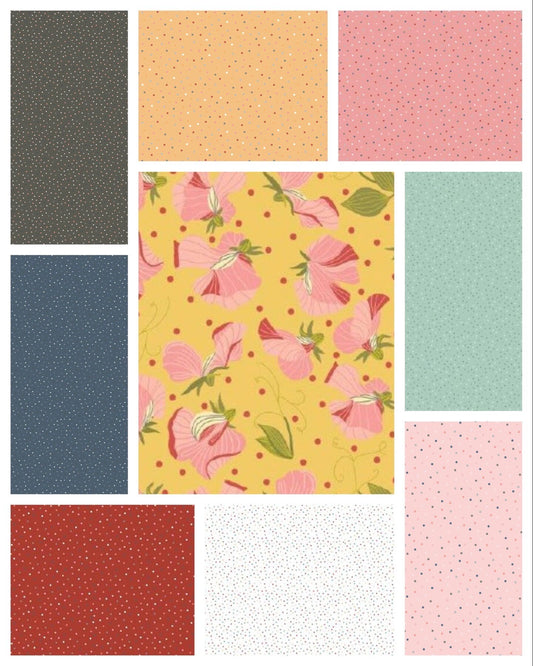 Poppie Cotton Corn Maze Quilt Kit Featuring Poppie Cotton Country Confetti Fabrics Finished Size 54”x54” Premium 100% Cotton Fabrics